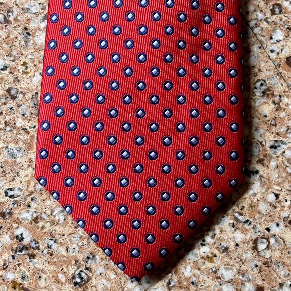 Chaps Ralph Lauren 100% silk men’s tie red - Picture 5 of 9